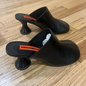NWT Simon Miller Black Leather Mules